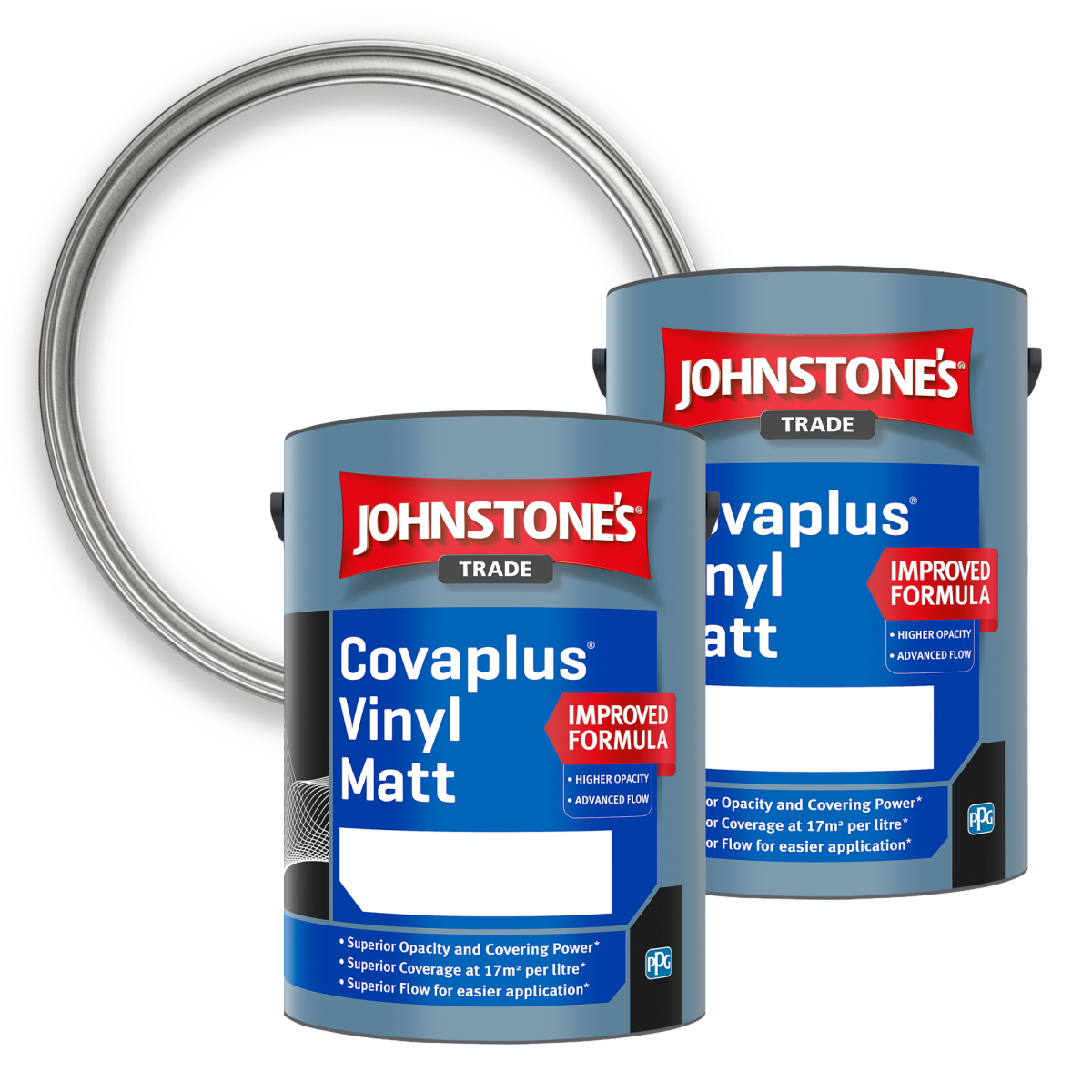 Johnstones Trade 2 X Covaplus Vinyl Matt (Tinted) 5L PNG