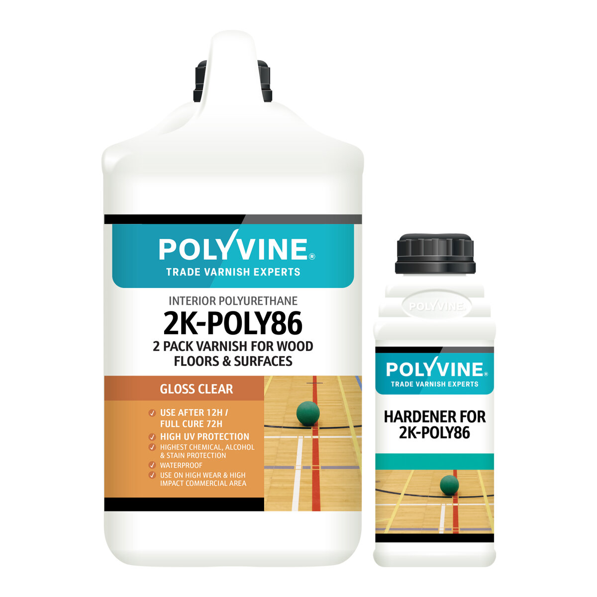 2K-POLY86 2 Pack Wood Varnish Gloss 4.4L (HC410805F)