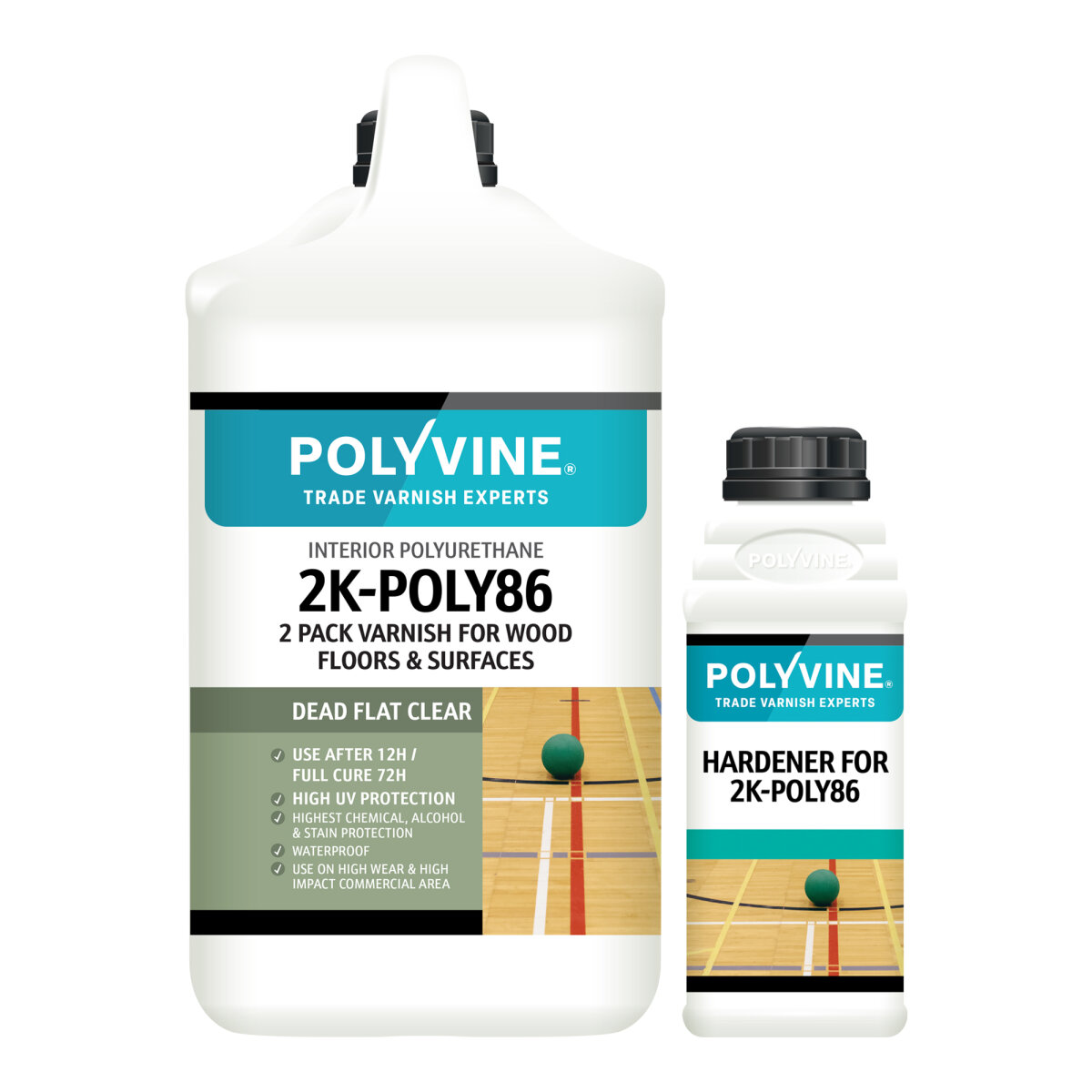 2K-POLY86 2 Pack Wood Varnish Dead Flat 4.4L (HC410810F)