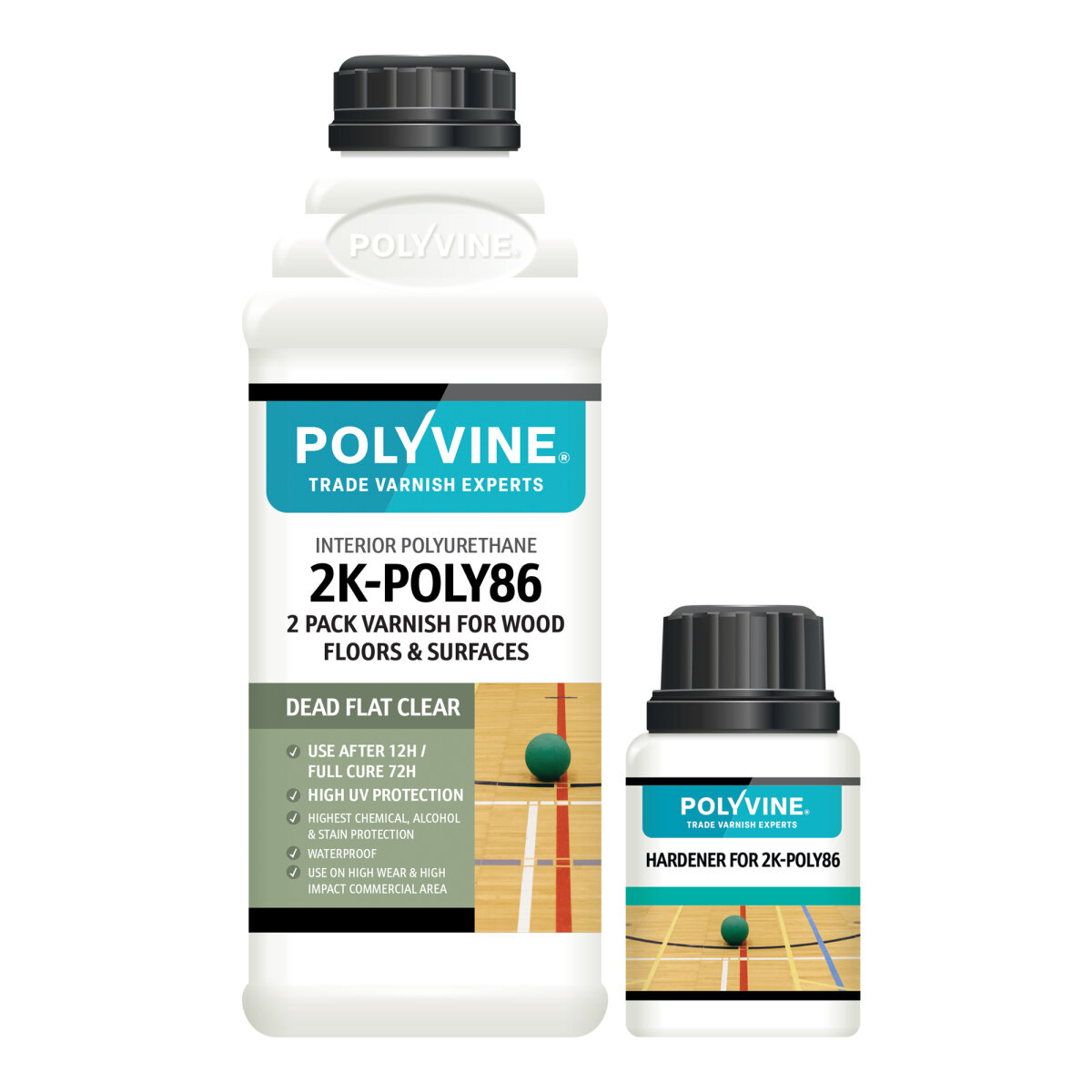 2K-POLY86 2 Pack Wood Varnish Dead Flat 1.1L (HC410810N)