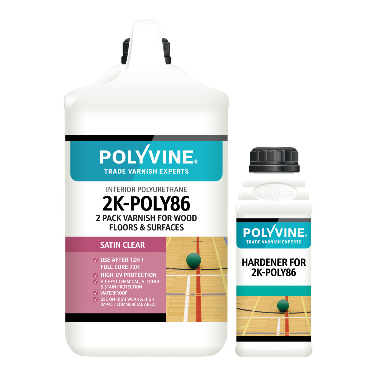 2K-POLY86 2 Pack Wood Varnish Satin 4.4L (HC410815F)