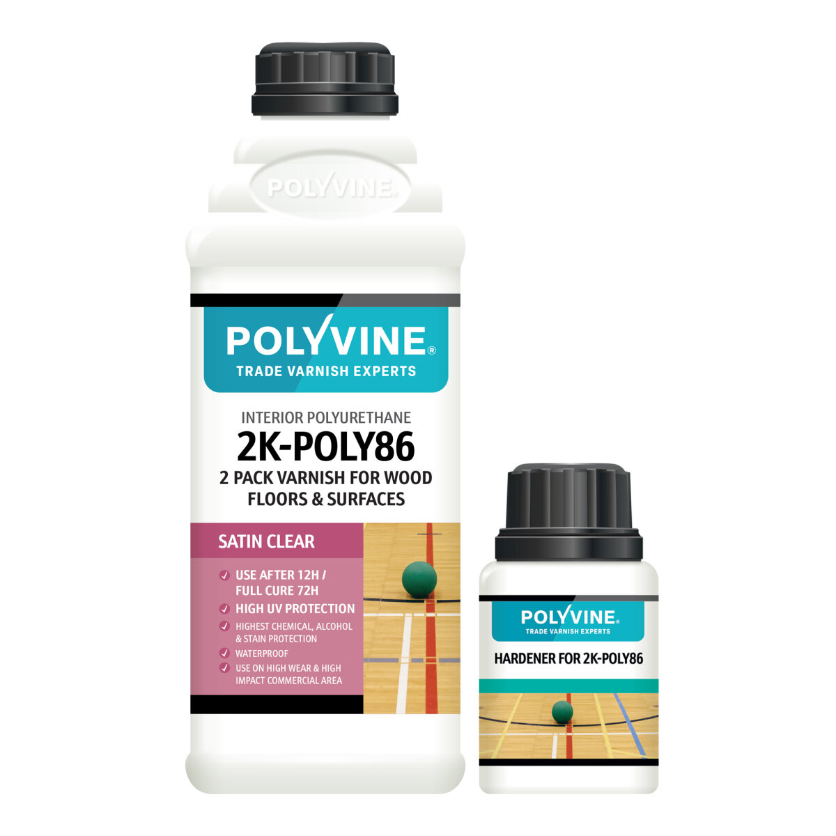 2K-POLY86 2 Pack Wood Varnish Satin 1.1L (HC410815N)