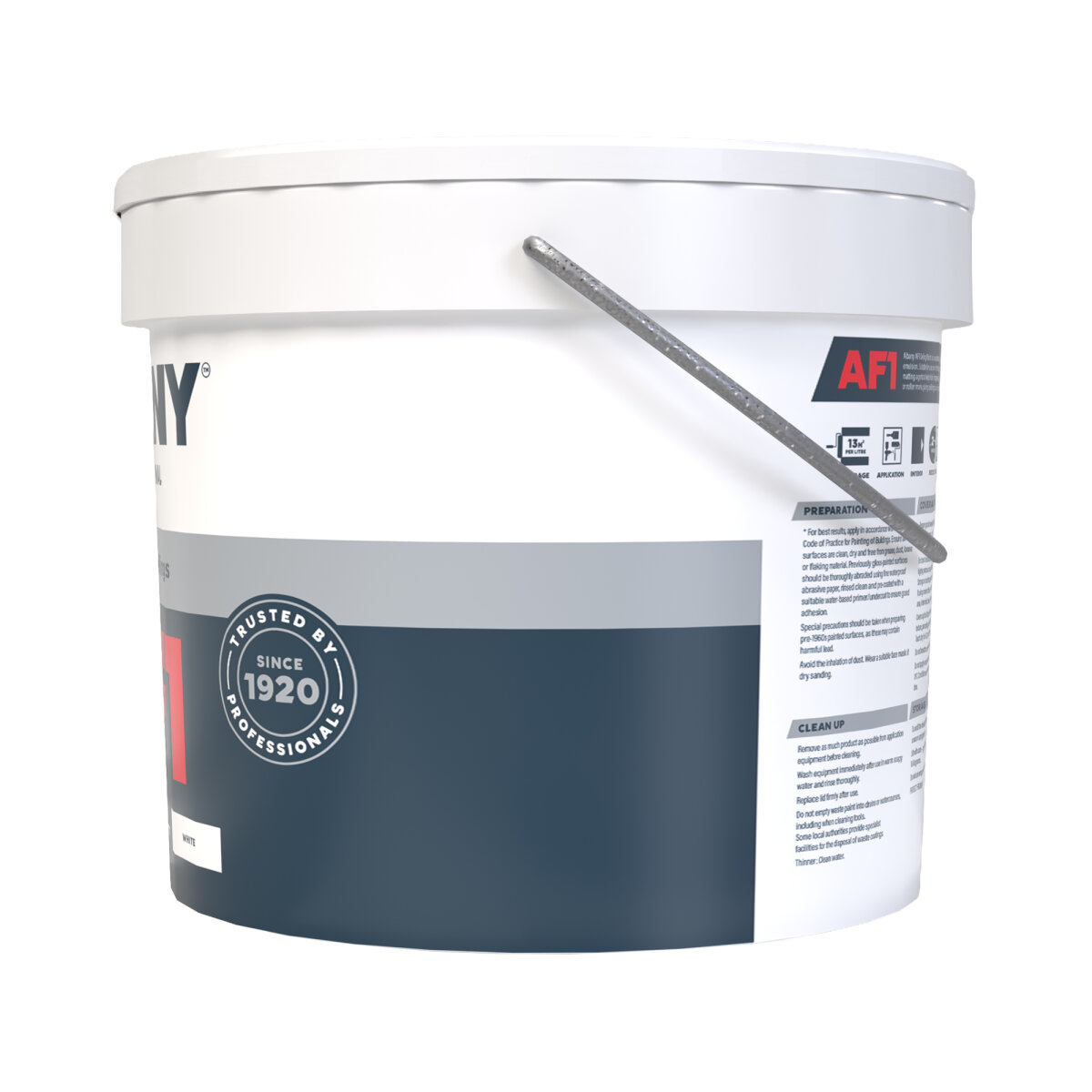 Albany Ceiling Paint White 5L Side (AA109005F)