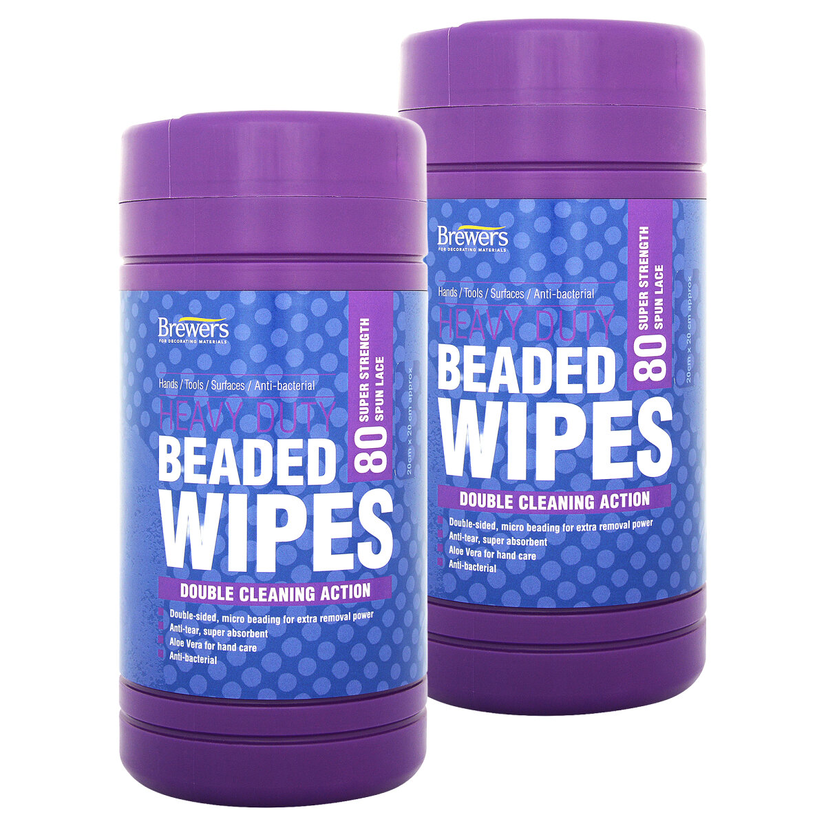Brewers 2 x Heavy Duty Beaded Wipes Bundle (ZXOFFBRWIPE)