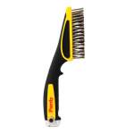 Wire Brush Short Easy Grip Rubber Handle
