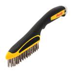 Wire Brush Short Easy Grip Rubber Handle