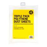 Polythene Dust Sheets Pack of 3