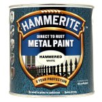 Direct to Rust Metal Paint Hammered White