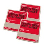3 X Cotton Twill Dust Sheets