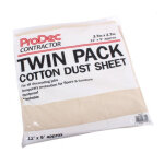 Cotton Dust Sheet - Twin Pack