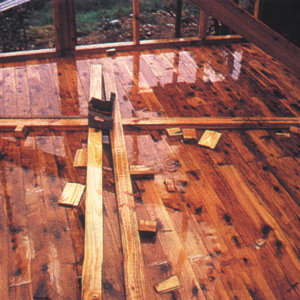 Wood on building sites will absorb moisture when exposed to the elements.
