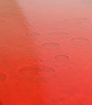 Water spotting - occurs on freshly painted exterior surfaces
