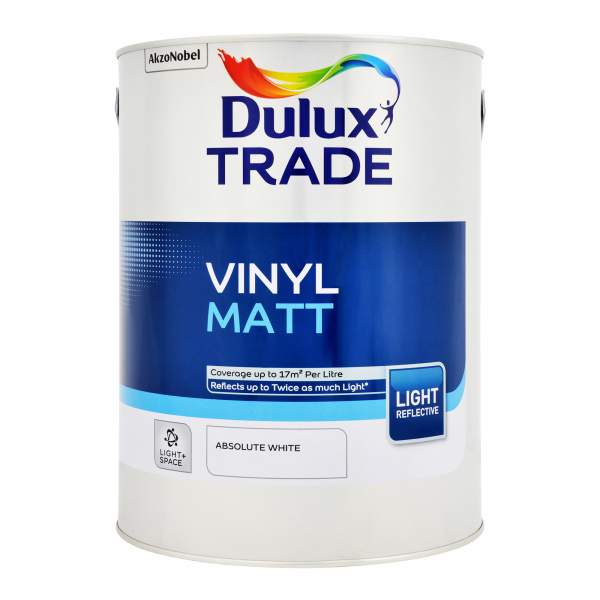 Dulux Trade Vinyl Matt Light &amp; Space Lumitec Absolute White