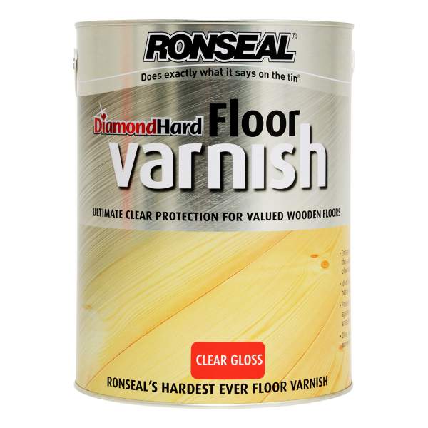 Ronseal Diamond Hard Floor Varnish Gloss Clear 5l