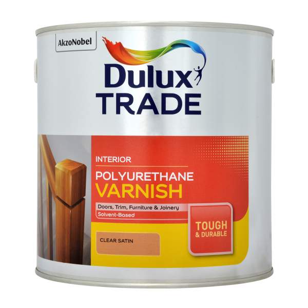 Dulux Trade Polyurethane Varnish Satin Clear 2.5L (HC3035J)