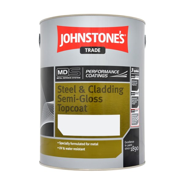 Steel & Cladding Semi Gloss Topcoat Black (Ready Mixed)