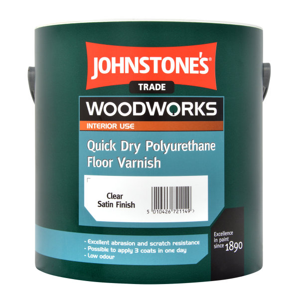 Quick Dry Polyurethane Floor Varnish Satin Clear 2.5L