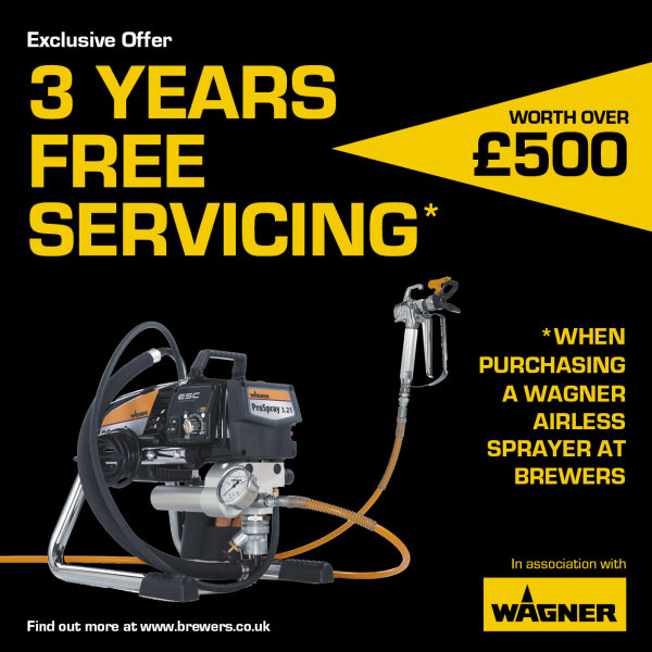 3 years free servicing for your Wagner spray machine