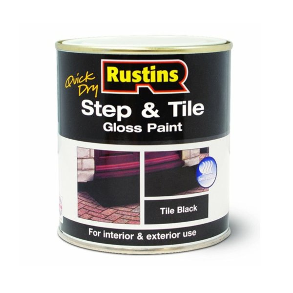 Rustins Quick Dry Step & Tile Paint Black 500ML