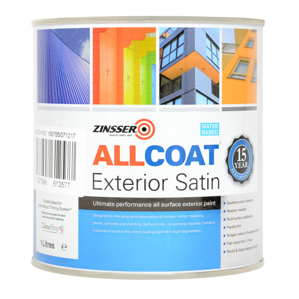 Zinsser AllCoat Exterior Satin White 1L