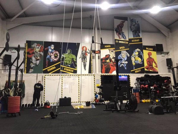 Paul Henderson created these Marvel murals for a local gym