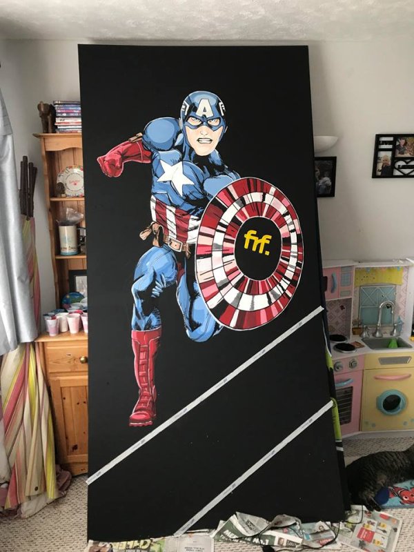 Marvel comic inspired mural