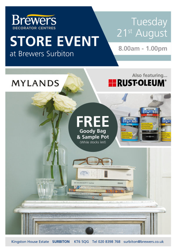 Mylands and Rust-Oleum Store Event at Brewers Surbiton