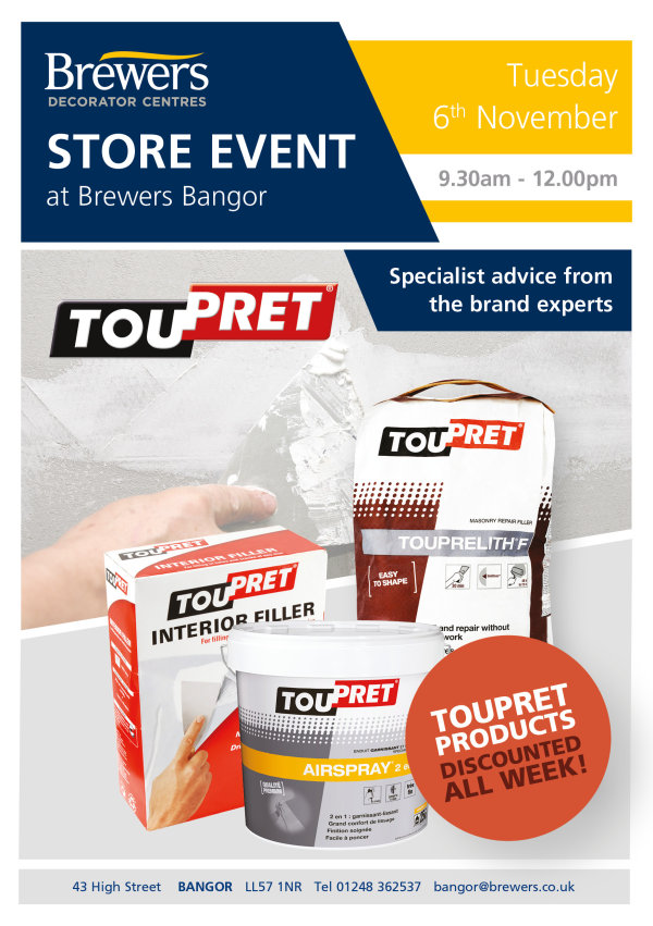 Toupret Store Event at Brewers Bangor