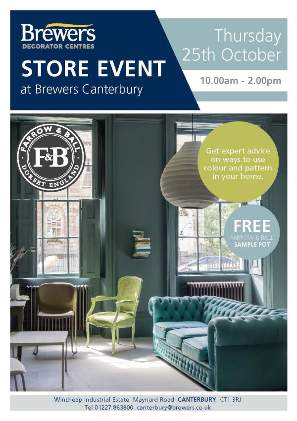 Farrow & Ball Event at Brewers Canterbury