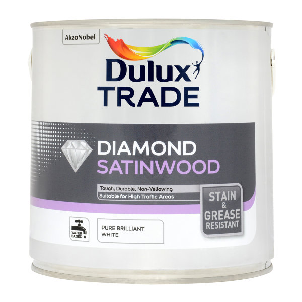 Dulux Trade Diamond Satinwood Brilliant White 2.5L