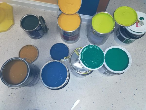 Selection of paint donated by Brewers Eastbourne