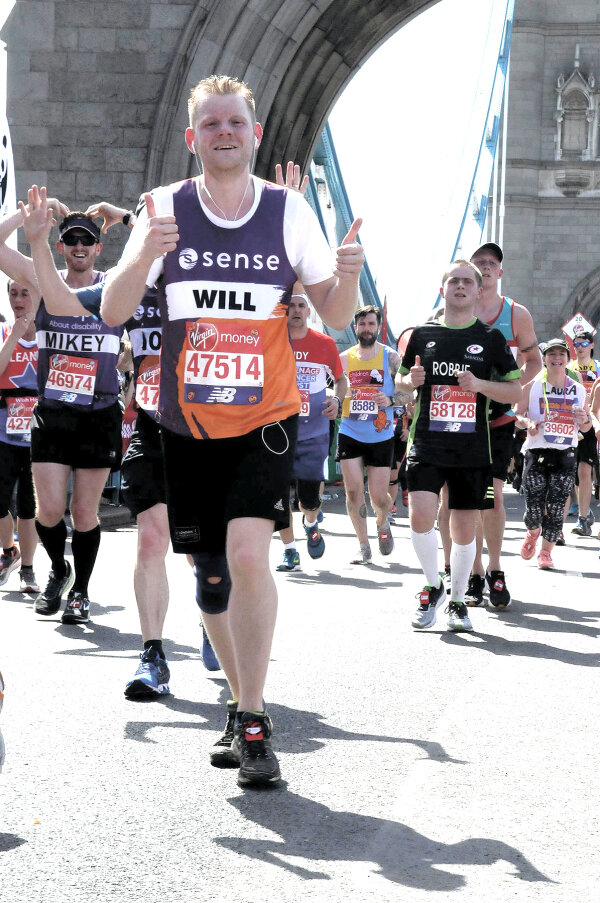 Will Thornton from Croydon completes the London Marathon
