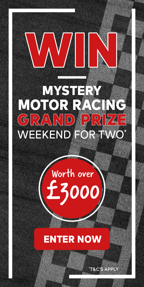 Win Mystery Motor Racing GRAND prize weekend for two