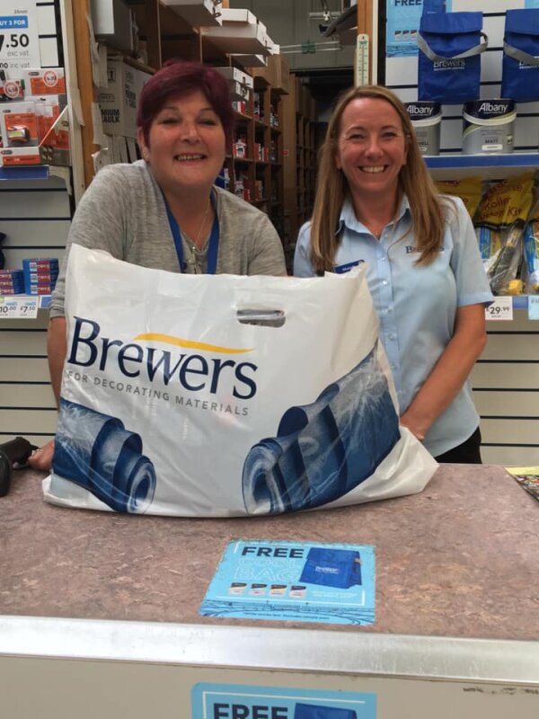 Trudy and Mandy at the Brewers Hastings store