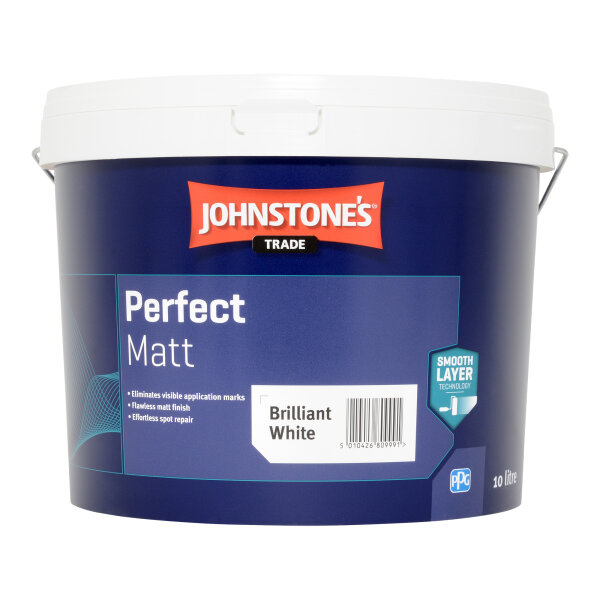 Johnstones Trade Perfect Matt Brilliant White 10L
