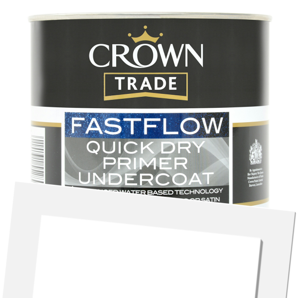 Crown Trade Fastflow Quick Dry Primer Undercoat Spectrum 1L (PNG)