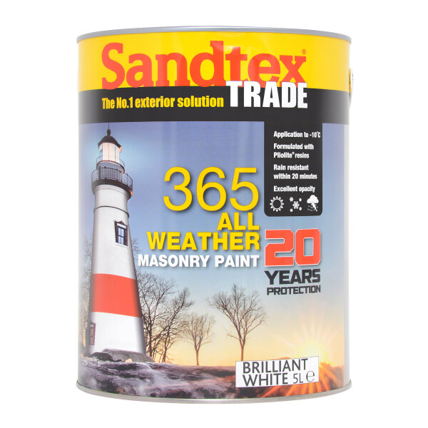 Sandtex Trade 365 All Weather Masonry Brilliant White 5L