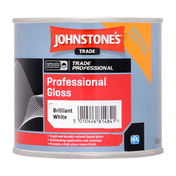 Johnstones Trade Professional Gloss Brilliant White 500ML 
