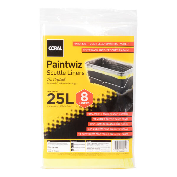 Coral Paintwiz Scuttle Liner (Pack of 8) 25L JT05881005