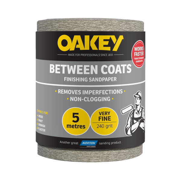 Oakey Between Coats Finishing Paper 115mm x 5m P240