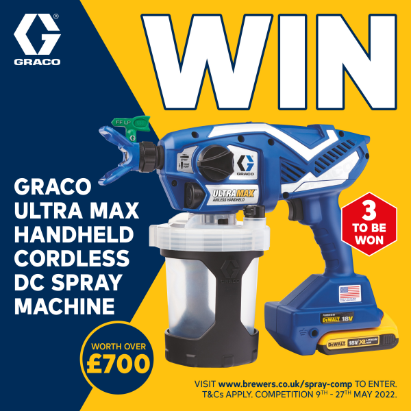 Brewers News - Win! 1 of 3 Graco Ultra Max Handheld Cordless DC