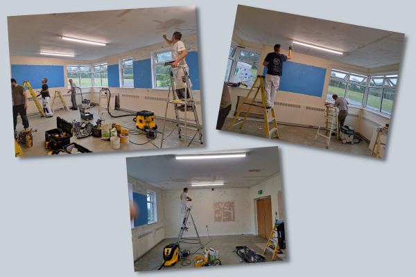 Redecorating Llanybydder Primary School in Wales