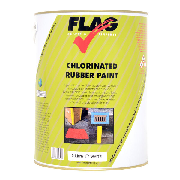 Chlorinated Rubber Roadline Paint White 5L (BR1105F)