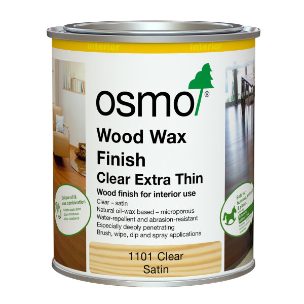 Wood Wax Finish Extra Thin 1101 Clear 750ML (HA4710P)