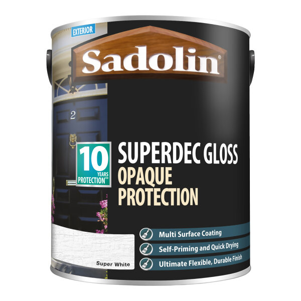 Sadolin Superdec Gloss Super White 5L (HA572705F)