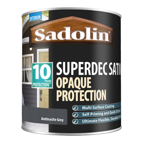 Sadolin Superdec Satin Anthracite Grey 1L (HA5725607N)