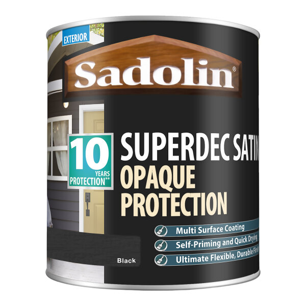 Sadolin Superdec Satin Black 1L (HA5725610N)