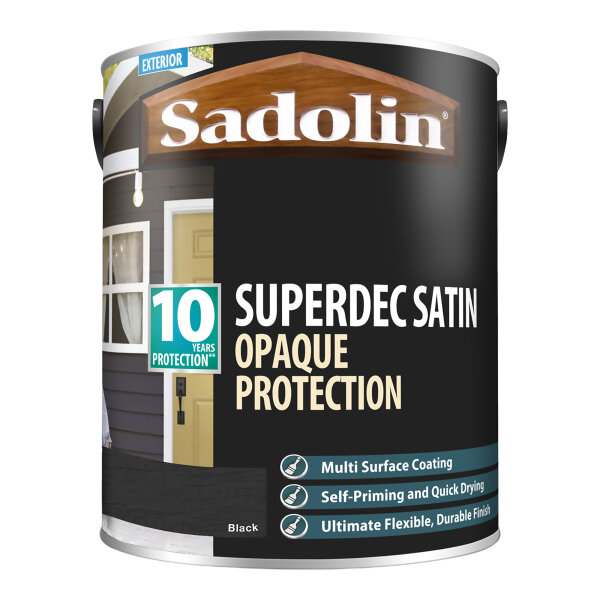 Sadolin Superdec Satin Black 5L (HA5725610F)