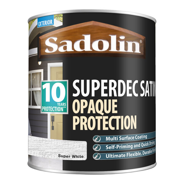 Sadolin Superdec Satin Super White 1L (HA5725605N)