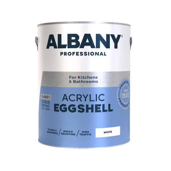 Albany Acrylic Eggshell White 5L (AA0194001F)